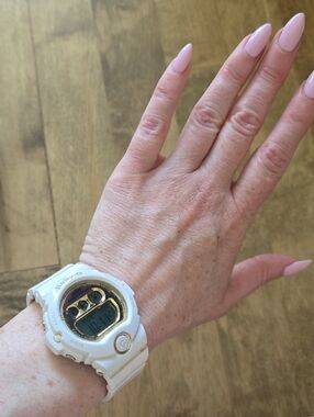 Casio Baby-G White and Gold Digital Sport Watch